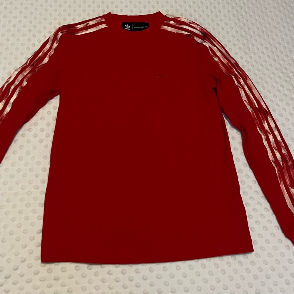 Red adidas long sleeve shirt